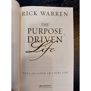 The Purpose Driven Life By Rick Warren Hardcover Book